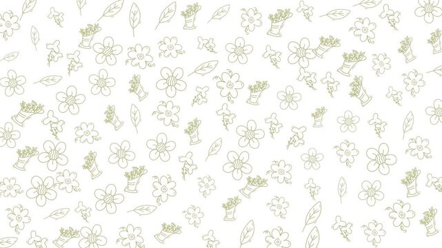 A detailed seamless floral pattern featuring leaves and flowers, perfect for decorative projects, textiles, wallpapers, and creative design elements.