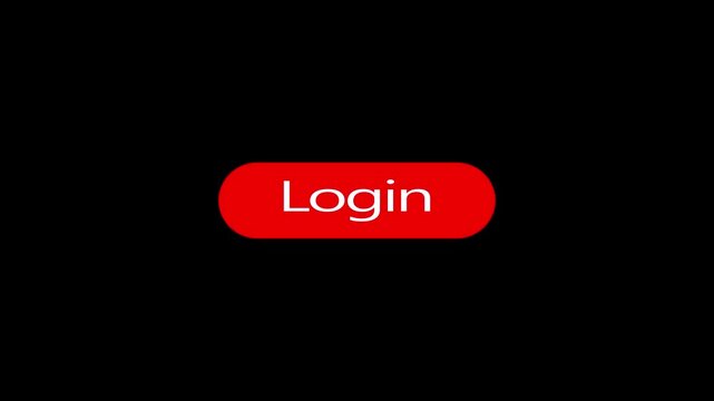 Mouse pointer clicking login button motion