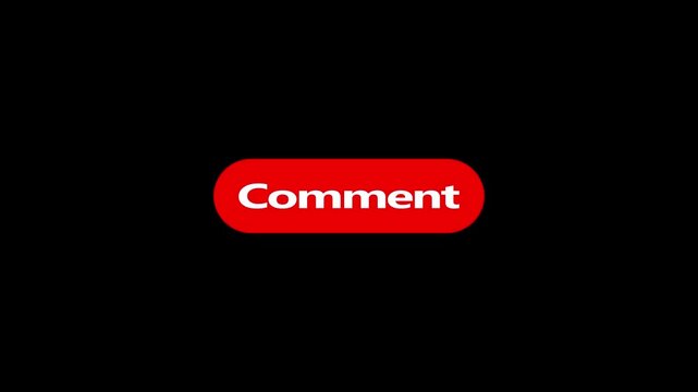 Comment button animation on black background