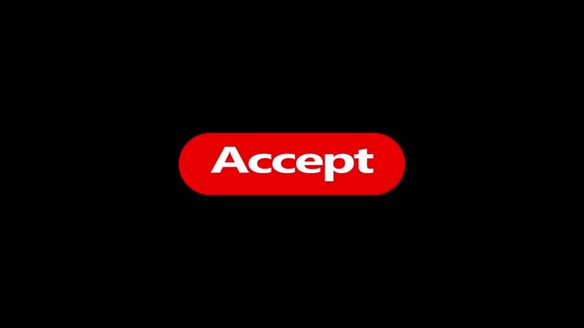 Accept button with mouse cursor animation
