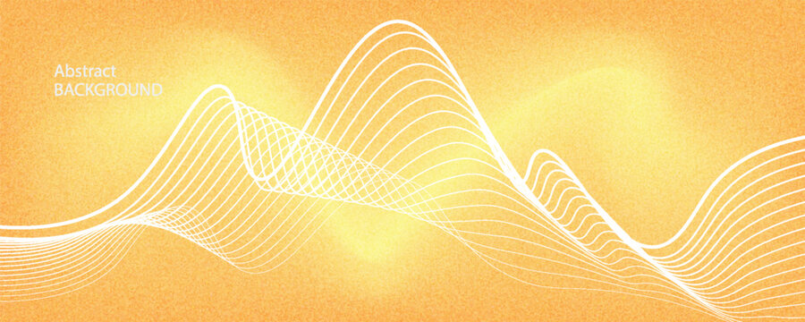 An abstract background with a pale yellow base color and waves flowing in various patterns, suggesting movement and dimension. The waves are white and gradually change to transparent.
