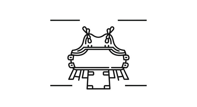 Ancient Egyptian Ark of the Covenant Symbol Icon, Religious Artifact
