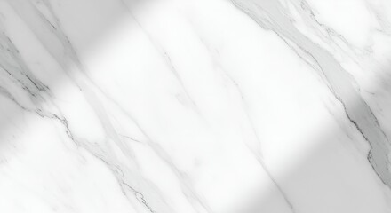 Obraz premium Marble surface with shadows and grey veins on white background