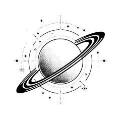 Saturn Planet with Rings in Space © Muhammad