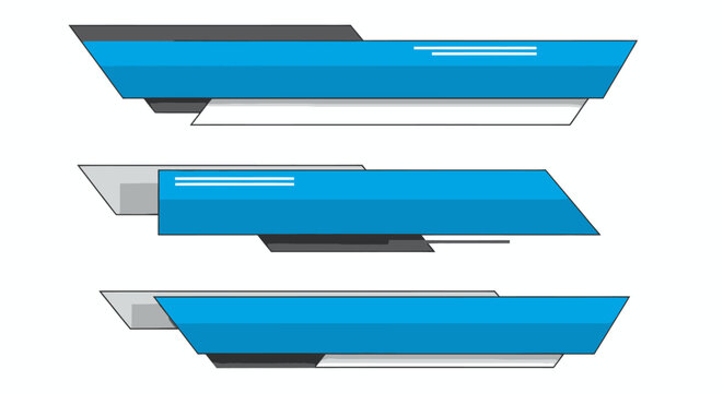 Abstract blue ribbons with layered geometric shapes forming a modern vector illustration.