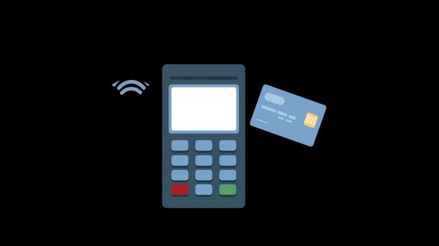 tap to pay animated edc machine non-cash payment edc nft machine payment