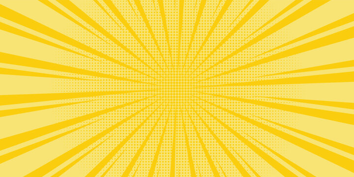 Circus background of spiral yellow orange rays vector illustration. Vintage radial pattern with sunbeams or starburst strip. Circus, carnival, summer fair or chapiteau backdrop.