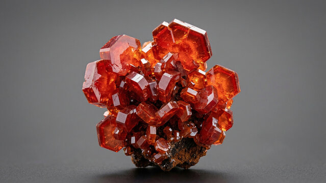 Hexagonal Vanadinite Crystal Specimen for Lead Mineralogy and Leadership Concepts