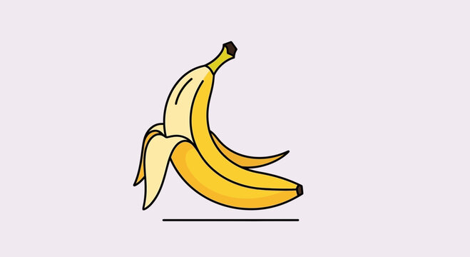Vibrant MTV-style illustration of three bananas on a line