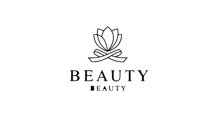 Obraz premium Elegant Beauty Salon Logo Minimalist Feminine Vector