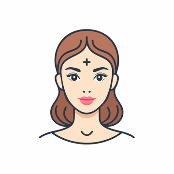 無表情の顔アイコン 感情のないフラットな状態