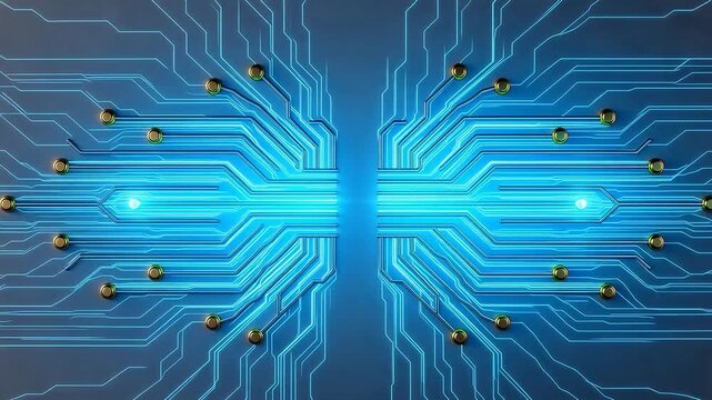 Circuit board pattern resembling brain