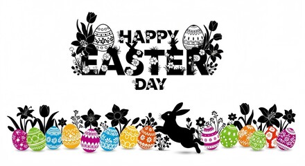 Fototapeta premium Happy Easter Day With Bunny