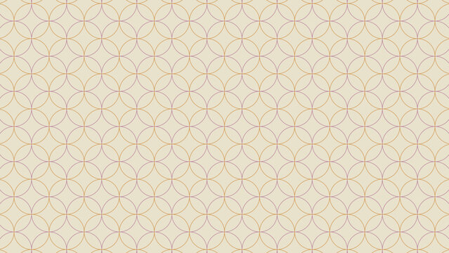 Modern Japanese Shippo seamless pattern, Earth-tone color palette, Japandi geometric background, 16:9 ratio