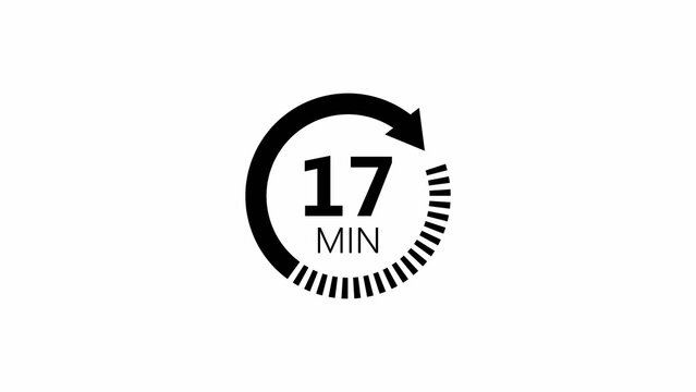 Countdown Timer Circle Icon Minimal Time Concept