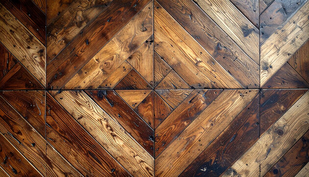 Rustic herringbone pattern wood surface background
