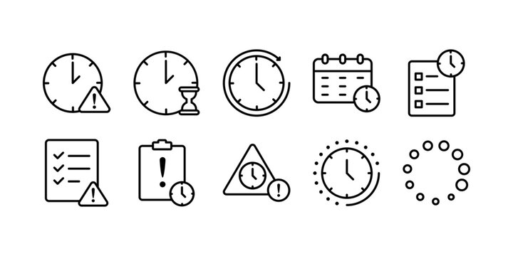 Delay Line Icon Set