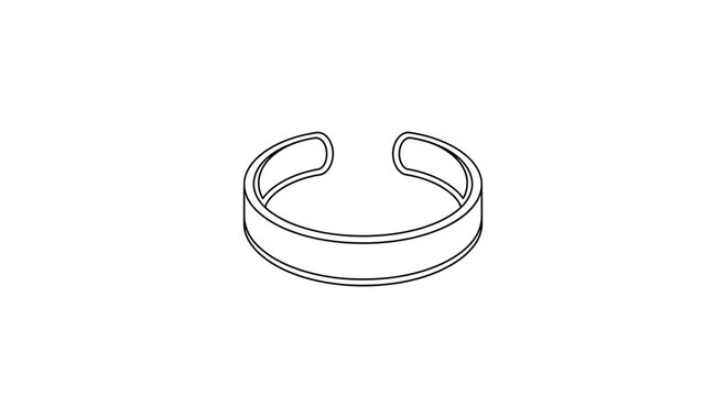 Minimalist Silver Toe Ring, Open Band Design, Simple Jewelry Accessory