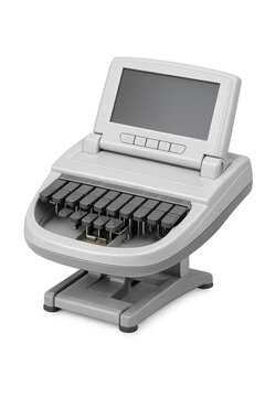 Digital stenograph machine for professional court reporting and legal transcription PNG
