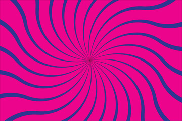 Fototapeta premium Vibrant pink optical illusion with swirling blue lines