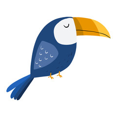 Obraz premium Blue Toucan Illustration