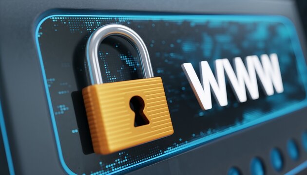 Secure Web Browsing With a Lock Symbol Shows Safety in Online Activities and Transactions
