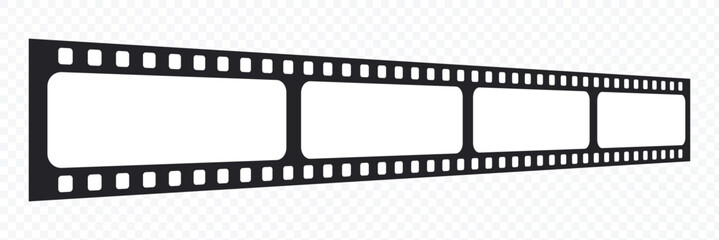 Fototapeta premium Old retro tape film video movies, Grunge vintage film strip for photo video filming. Minimal film strip icon. Vector illustration of film, cinema, camera, picture, photo, video, movie, strip, icon .