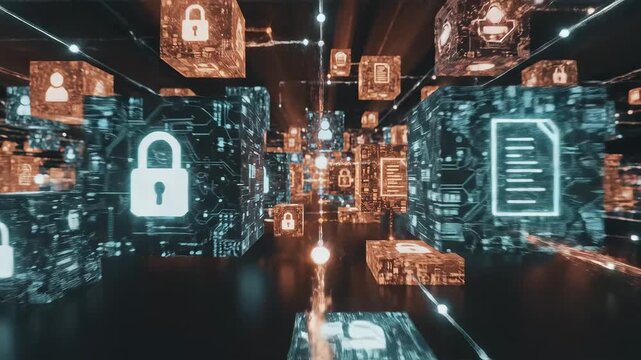 Digital lock cubes in network