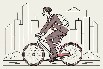 Fototapeta premium woman on bike