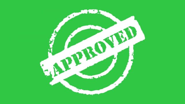 Stamping Approved Green Screen Video