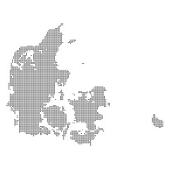 Obraz premium vector map of the denmark with polka dot theme