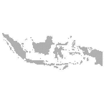 vector map of the Indonesia with polka dot theme