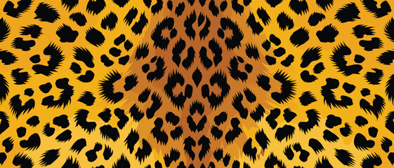 Vivid and exotic wild animal skin fur pattern background, providing a natural camouflage texture © Merisca