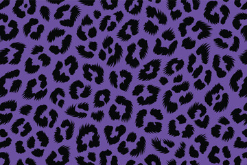 Obraz premium Intense purple animal pattern with elegant black spots, a captivating wild animal wildlife skin and fur texture creating a chic camouflage background