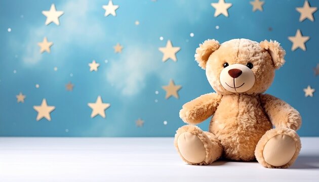 クマのぬいぐるみと星の壁紙