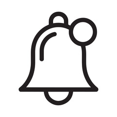 Obraz premium Simple black and white line drawing of a notification bell icon