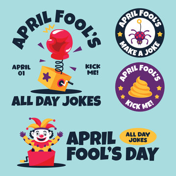 April Fools Day Funny Prank Vector