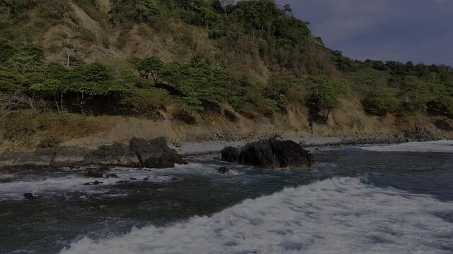 Jaco Beach, Costa Rica, Mountains, Coastline & rocks