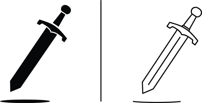 Dagger and sword vector illustration Vector