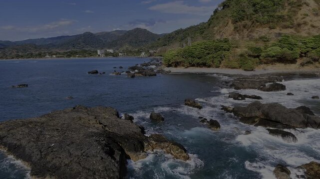 Drone, Jaco Beach, Costa Rica, Mountains, Coastline & rocks