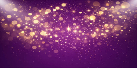 Abstract a celestial display of twinkling lights and bokeh effects dances across a rich, vibrant purple canvas, emanating an aura of magic and celebration. © Artova