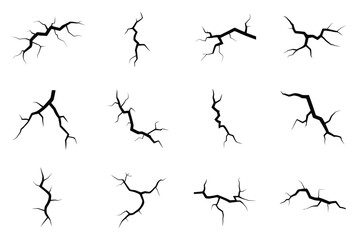 Obraz premium Black Tree Branches Vector Illustration Set