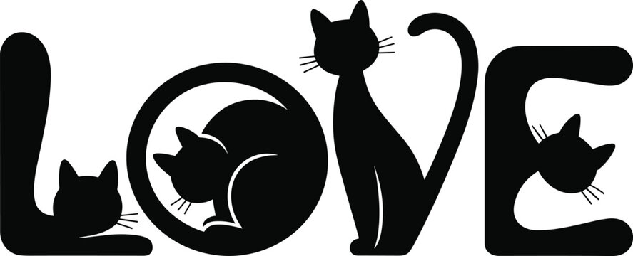 cat love svg, love cats svg
