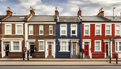 Crouch End�north London�street with terraced houses.