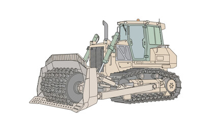 Bulldozer Heavy Equipment Construction Machine. © Candra