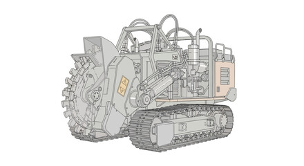 Heavy duty industrial tracked vehicle machine. © Candra