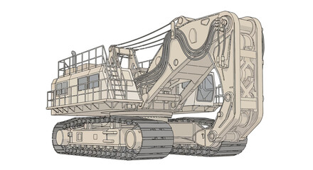 Large excavator machine with tracks. © Candra