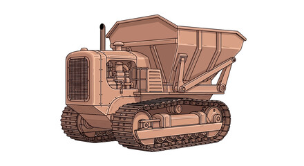 Large Industrial Tracked Dump Truck Vehicle. © Candra
