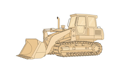 Heavy duty bulldozer construction equipment machine. © Candra