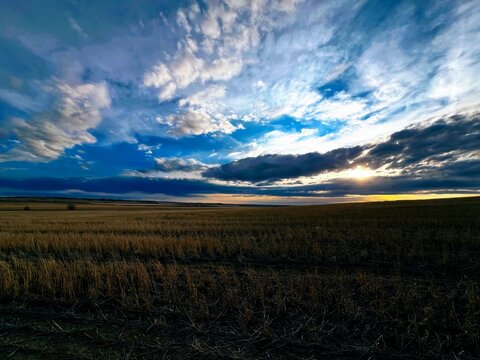 The last light of a Montana day makes for a dramatic vista